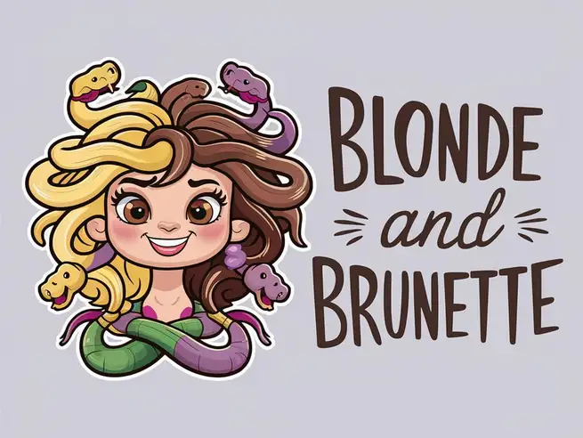 Blonde and Brunette Caption for Instagram